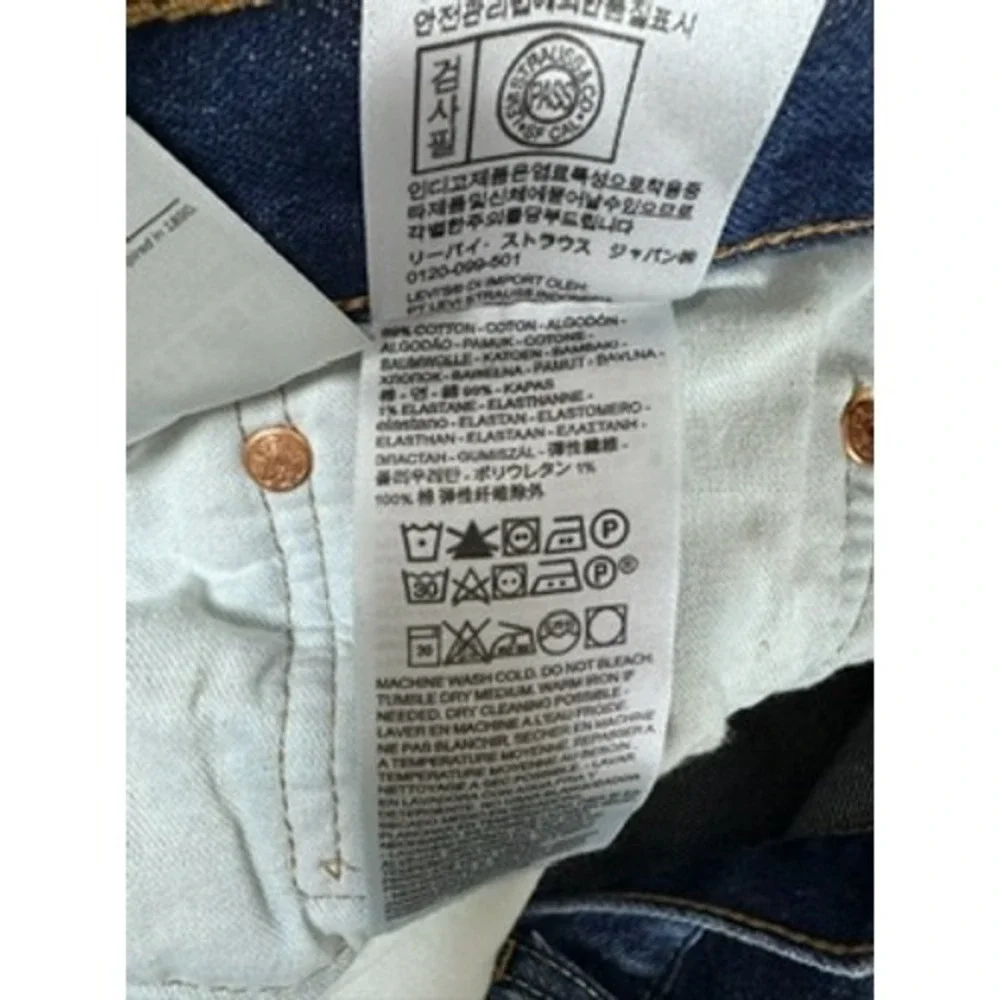 Levi's 501 Original‎ Fit Jeans Mens Blue Straight Leg Button Fly W32 L34
